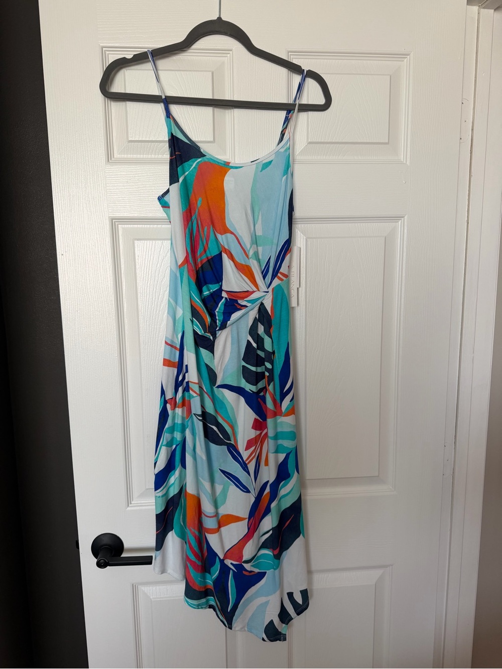 LaBlanca Tropical Twist Spaghetti Strap Swim Coverup - Dress Multi sz. med NWT